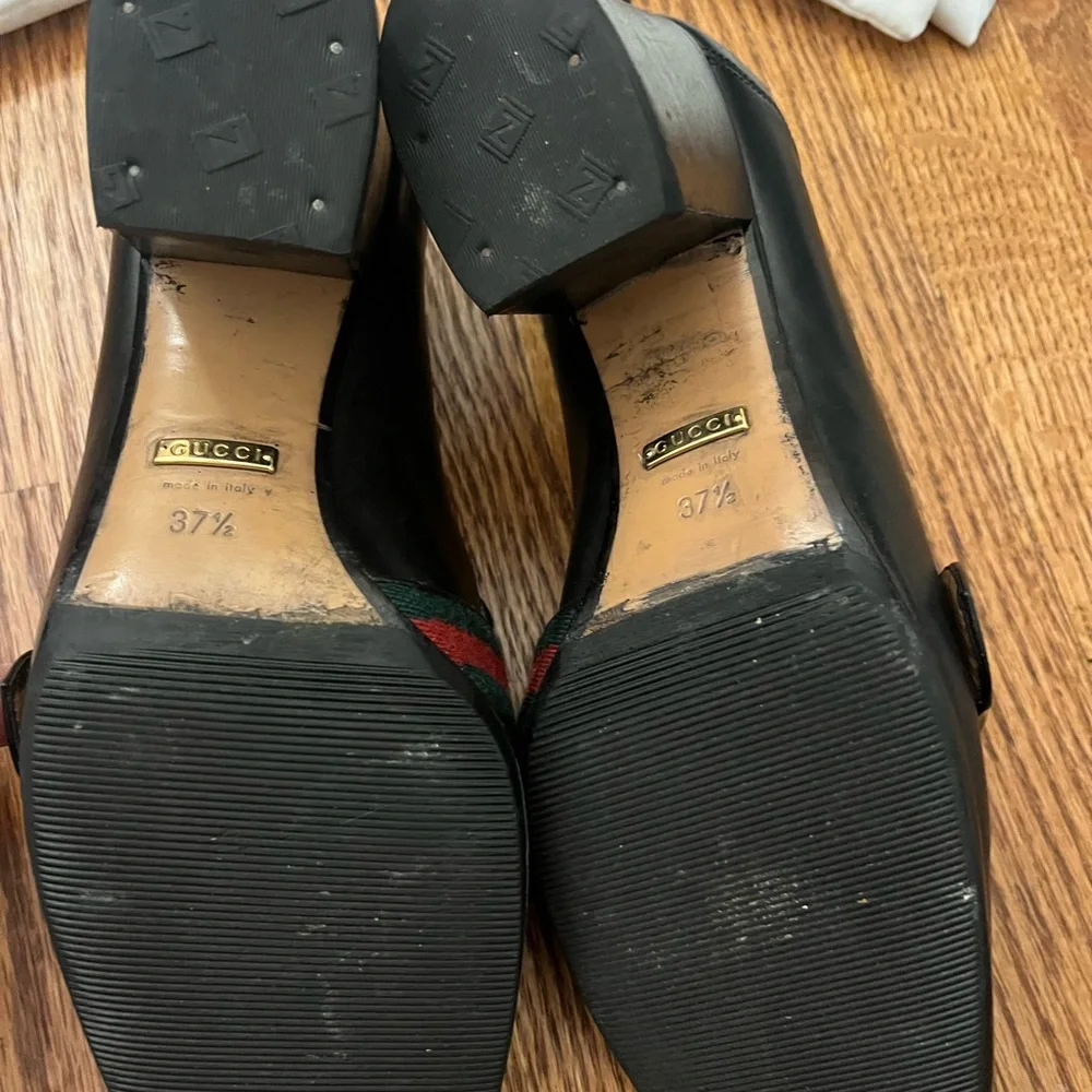 Gucci Black Leather Peyton Loafer Pumps - Picture 13 of 16